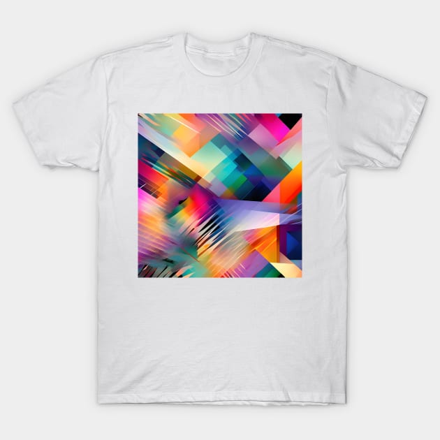 Abstract Rainbow T-Shirt by VANDERVISUALS